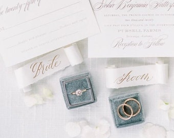 Calligraphy Place Card Scroll, Watercolor Paper Wedding Decor