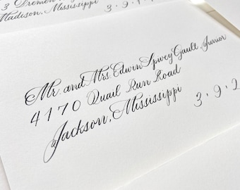 Custom Handwritten Wedding Envelope Calligraphy Outer Envelope Calligraphy Addressing traditional Wedding Calligraphy