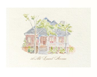 Custom Watercolor Venue Painting, House Portrait Art, 8x10 Print