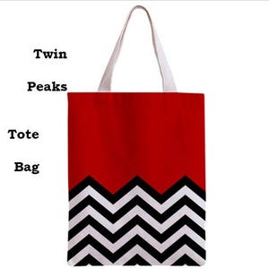 Twin Peaks tote bag, 90s, Tote bag, music, 90s tv shows,twin peaks, 90s tv, david lynch, cult, bags, tote