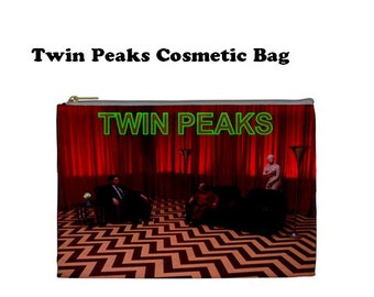 Twin Peaks Cosmetic Bag, Cosmetic Bag, Make Up Bag, Twin Peaks , 90's, 90's Tv,  Tv Shows, TV Show Bags , High school,