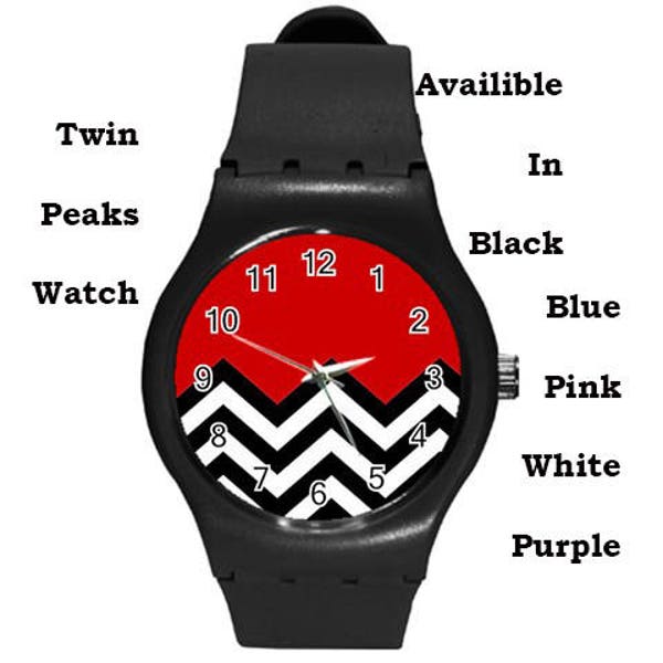 Twin Peaks  watch, 90's, retro, wrist watch, sports, sports watch, pink, retro films, 90s Tv, David Lynch, fashion