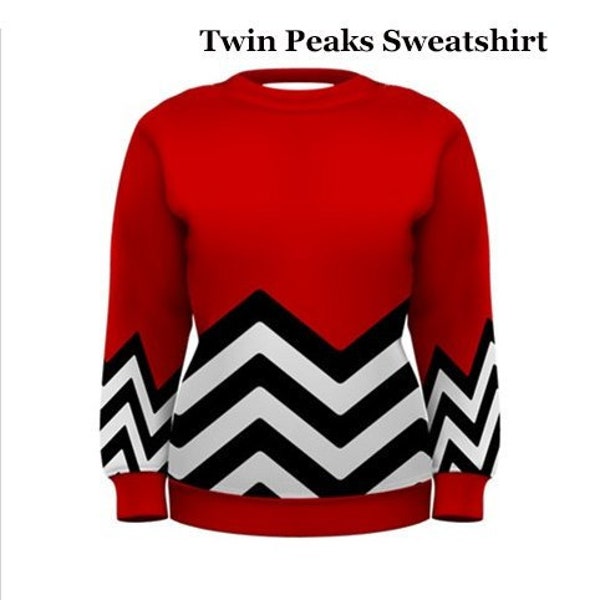 Twin Peaks  sweatshirt, sweatshirt, winter, fall, 90s, fun, designing women, cult films