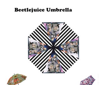 Beetlejuice Umbrella, Autumn, winter,beetlejuice umbrella, 80s, films, fashion, umbrella