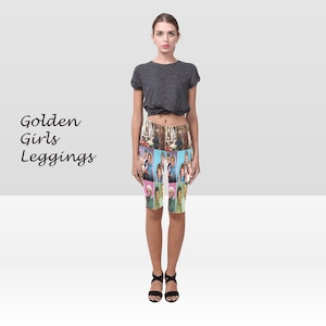 Leginsy Golden Girls, rajstopy, moda, lata 80., wzór lat 80., zabawa, Golden Girls retro, vintage, styl lat 80.