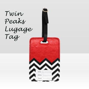 Twin Peaks Luggage tag, puzzle, fun, travel, 90s, 90s tv, cult, &lt;twin Peaks, luggage, trips