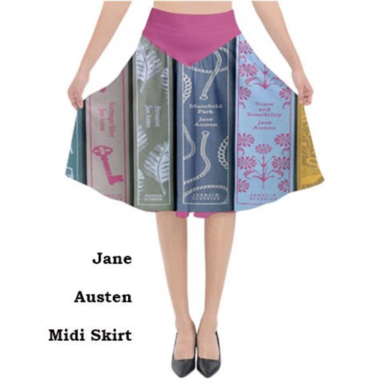 Jane Austen Books Midi Skirt Skirt 19th Century David Etsy