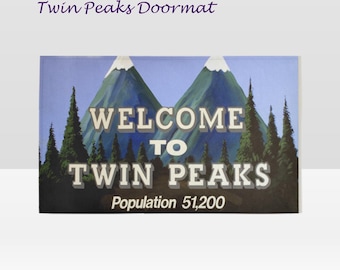 Twin Peaks doormat, doors, rugs, house, living, twin peaks, carpet, 90s, fun, gift