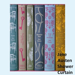 Jane Austen Shower Curtainjane Austen Shower Bath Curtain. - Etsy