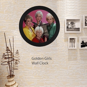 Golden GIrls  wall clock 80&#39;s, retro, wrist watch, sports, sports watch, pink, retro films, 80s films,80s fashion, fashion