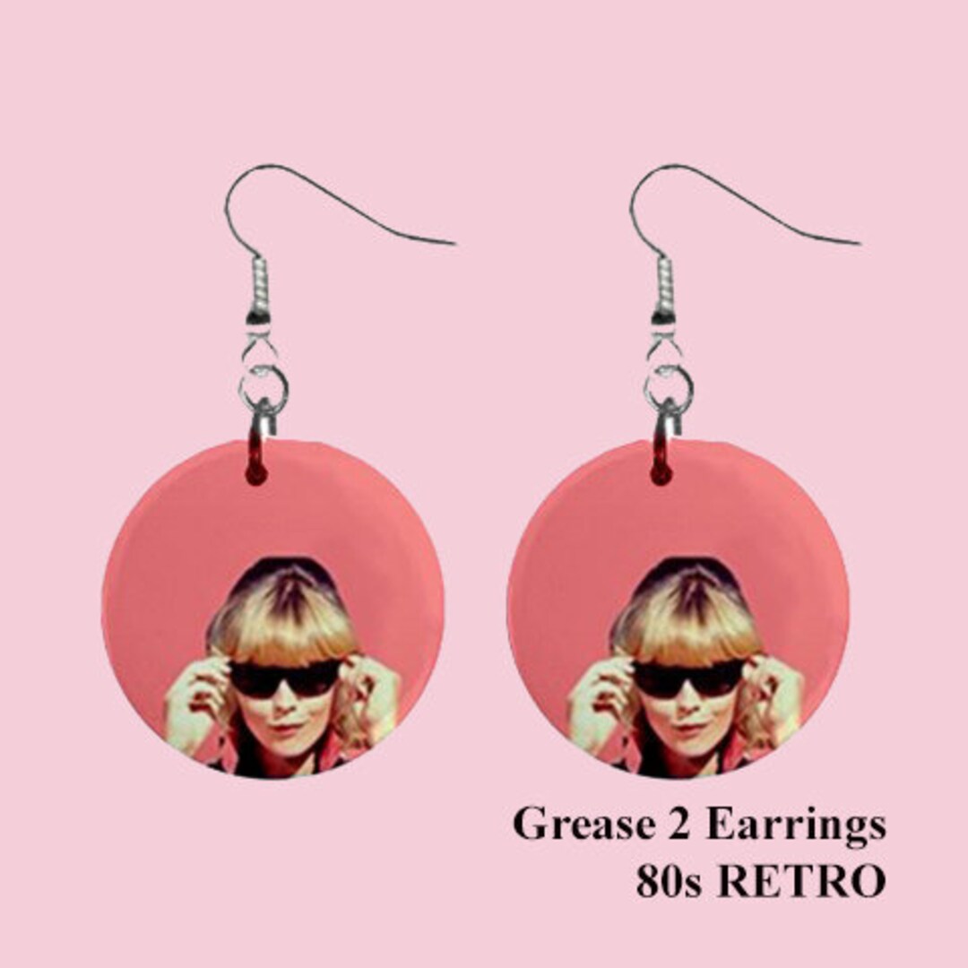 Grease 2 Earrings Coastergrease 280s Fun Jewlery Etsy