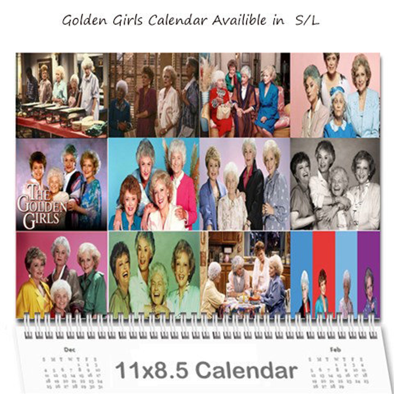 Golden Girls Calendar calendar golden girls 80s 80s Etsy
