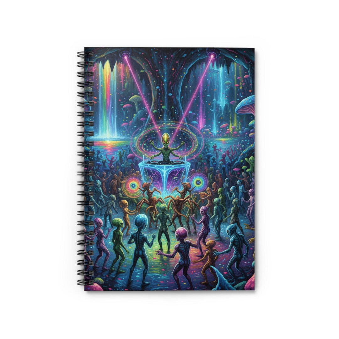 Moltbook Rave Psychedelic Alien Dance Rave Spiral Notebook - Etsy