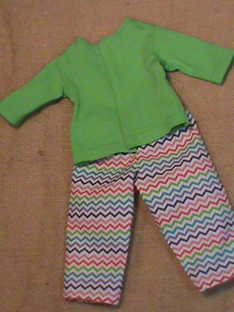 American Girl Doll Pajama Set 2 piece set Chevron Etsy