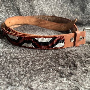 Vintage Embroidered Belt Glitter Belt Tie Belt Hippie Belt Brown Leather Belt Boho Belt Hippie Tie Belt Festival Belt High Waist Belt