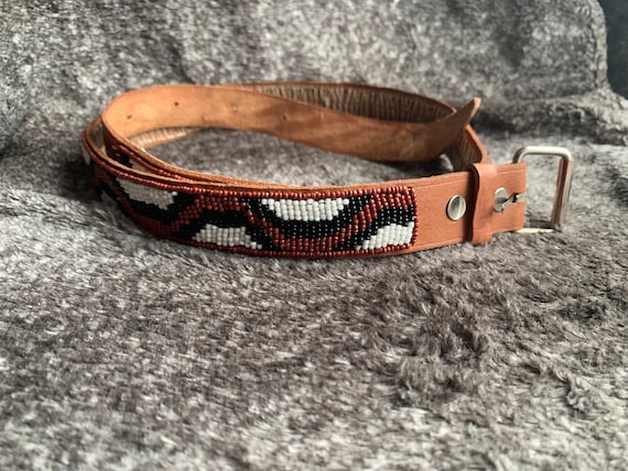 Vintage Embroidered Belt Glitter Belt Tie Belt Hippie Belt  display picture 2