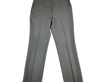 Vintage Towncraft Mens Dress Slacks Blue Fortrel Polyester Visa Pants 36x34 USA