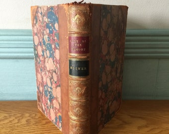 The Last of the Barons 1865 | Sir Edward Bulwer Lytton | Leather Bound Antiquarian Book | Illustrated