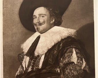 フランス・ハルス：笑う騎士 キャンバス/オランダ黄金時代の肖像画/17