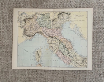 古代ギリシャ地図 アンティーク銅版画 ヨーロッパ地図 1892