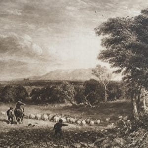 Antique Print The Vale Of Clwyd By David Cox Dated C1901 From Famous Painting