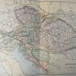 アンティーク世界地図 - 半球 - 1880 年手彩色地図 - 手彩色