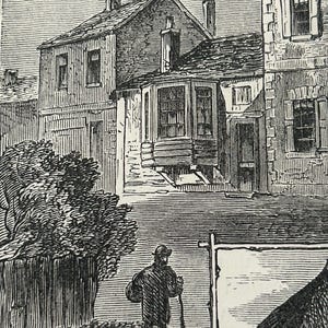 Antique London Print | 1876 | Old Chelsea in 1750 | White House Inn | Clock House | Engraving image 12