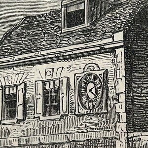 Antique London Print | 1876 | Old Chelsea in 1750 | White House Inn | Clock House | Engraving image 5