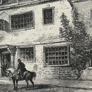 Antique London Print | 1876 | Old Chelsea in 1750 | White House Inn | Clock House | Engraving image 7