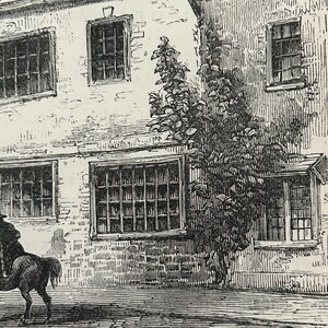 Antique London Print | 1876 | Old Chelsea in 1750 | White House Inn | Clock House | Engraving image 11