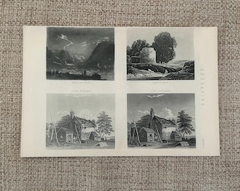 Antique Engraving Print c.1870s – Aquatinta Mezzotinto Etched Line Finished | Victorian Art Plate | Original