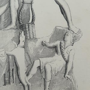 Antique Print | Fighting Gladiator Sculpture c1870s | Ancient Greek Mythology | Victorian Engraving | Classical Art | Collectible image 15