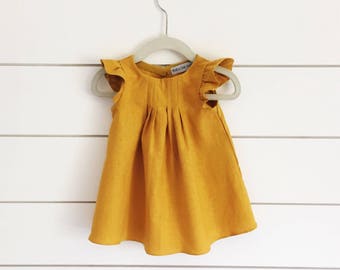 yellow little girl dresses