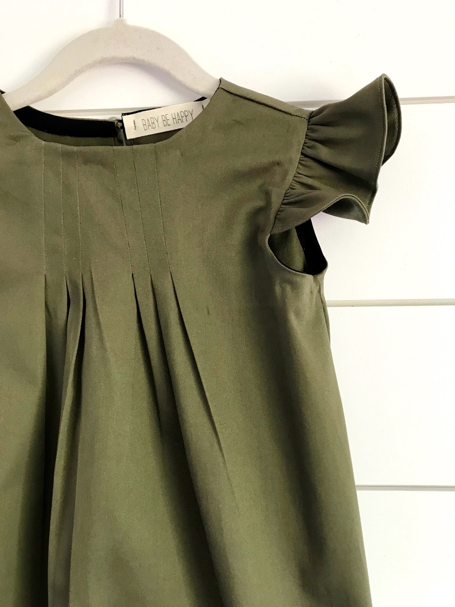 Olive Green Dress Green Baby Dress Green Girls Dress Green Etsy