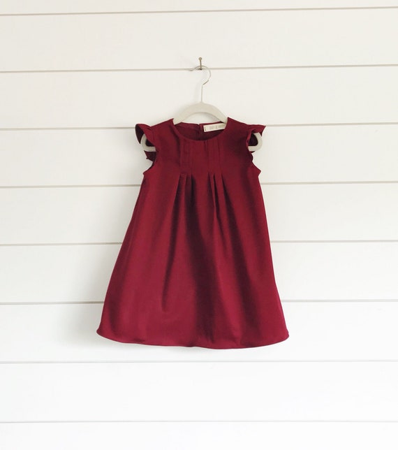 newborn burgundy dress