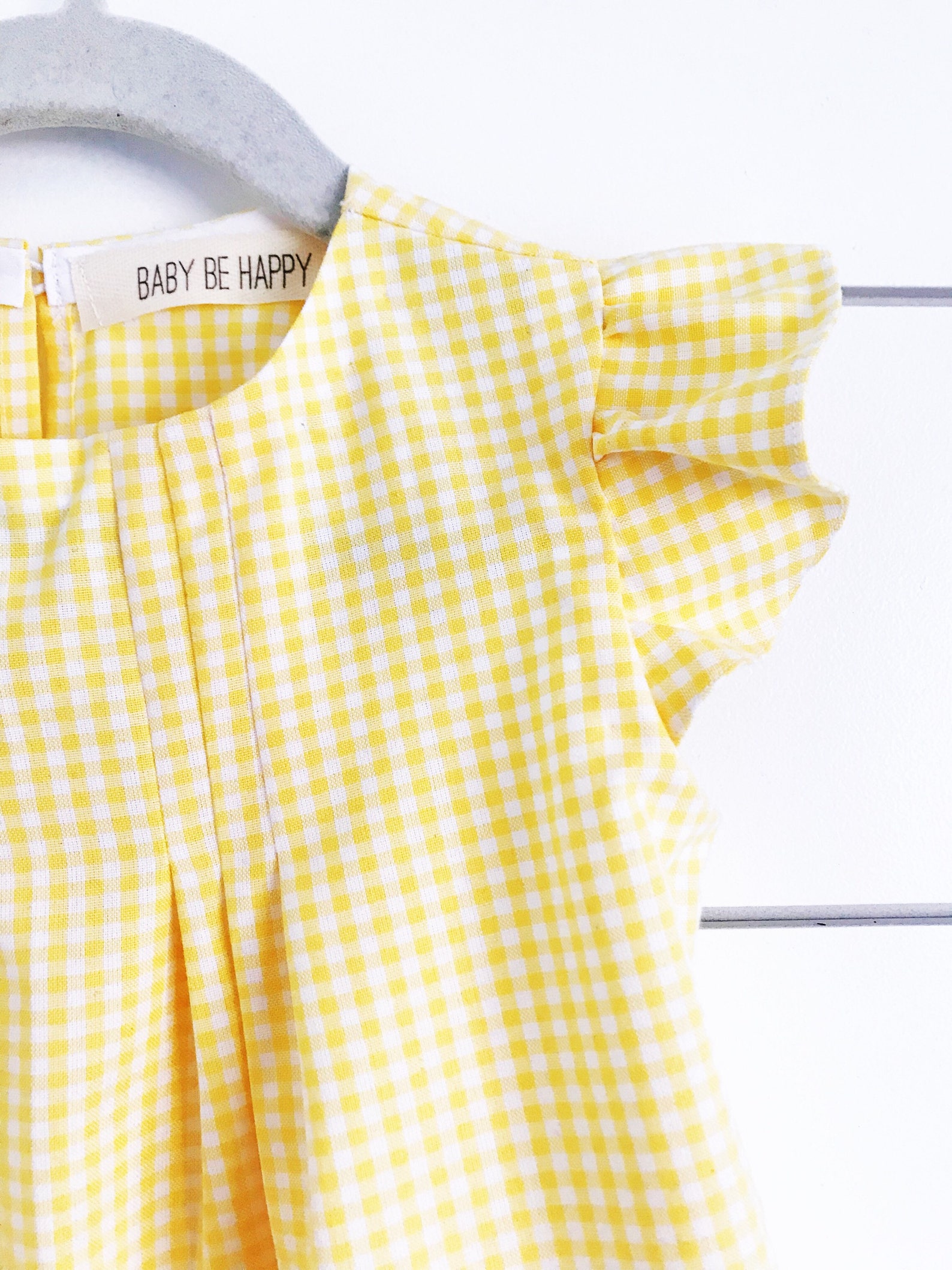 Yellow Gingham Dress Yellow Baby Dress Yellow Toddler Dress Etsy