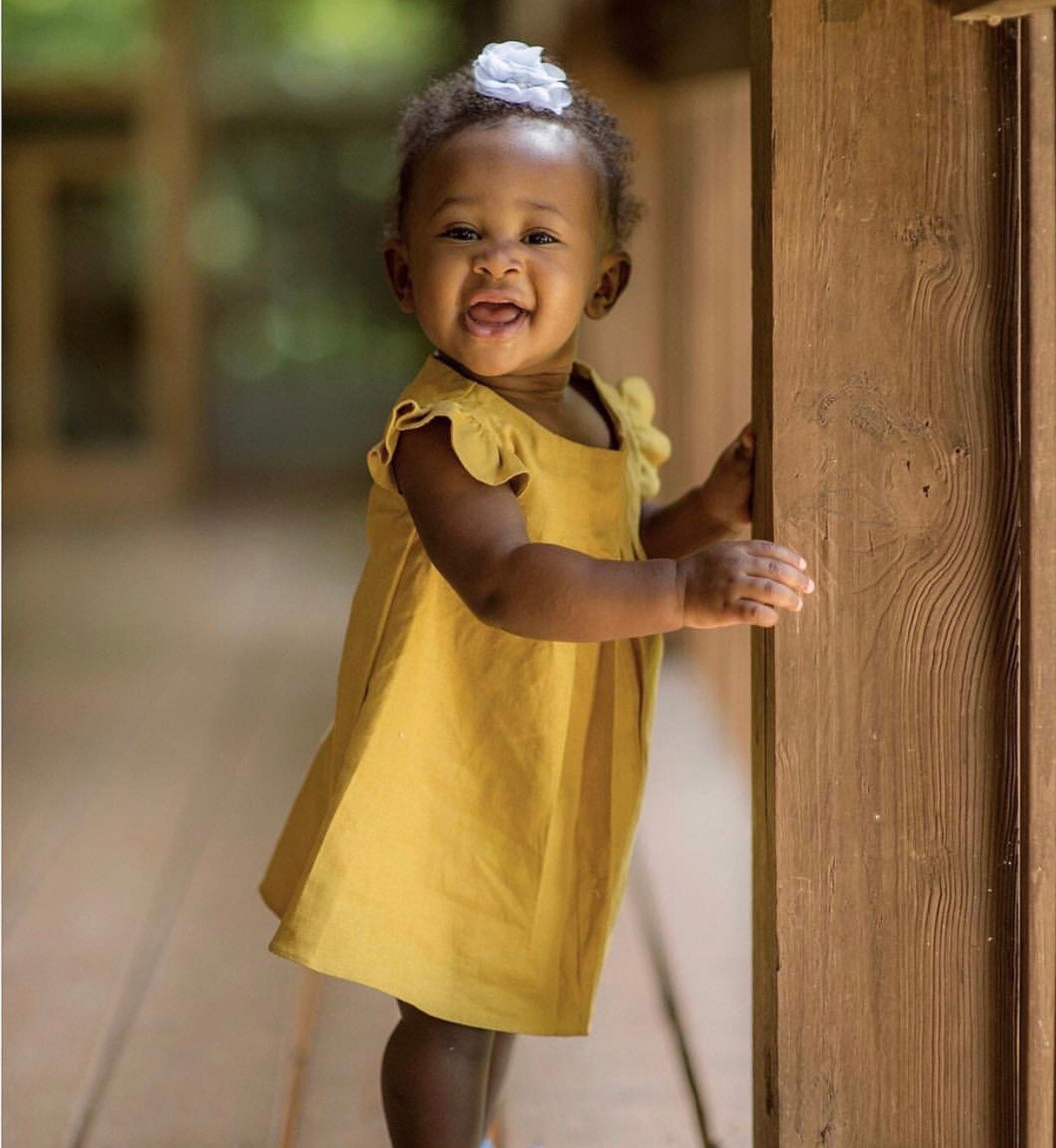 Mustard Yellow Linen Dress Yellow Baby Dress Mustard Yellow Etsy