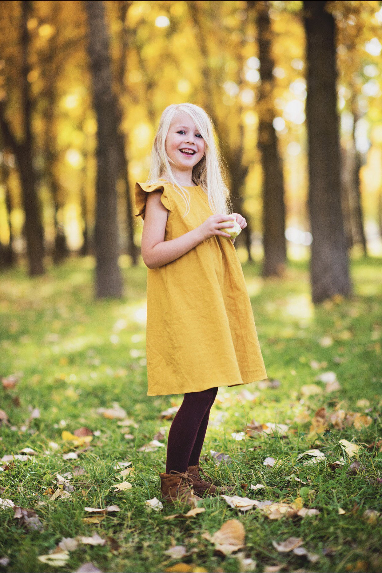 Mustard Yellow Linen Dress Yellow Baby Dress Mustard Yellow Etsy