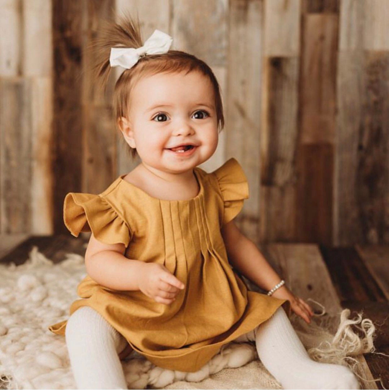 Mustard Yellow Linen Dress Yellow Baby Dress Mustard Yellow Etsy