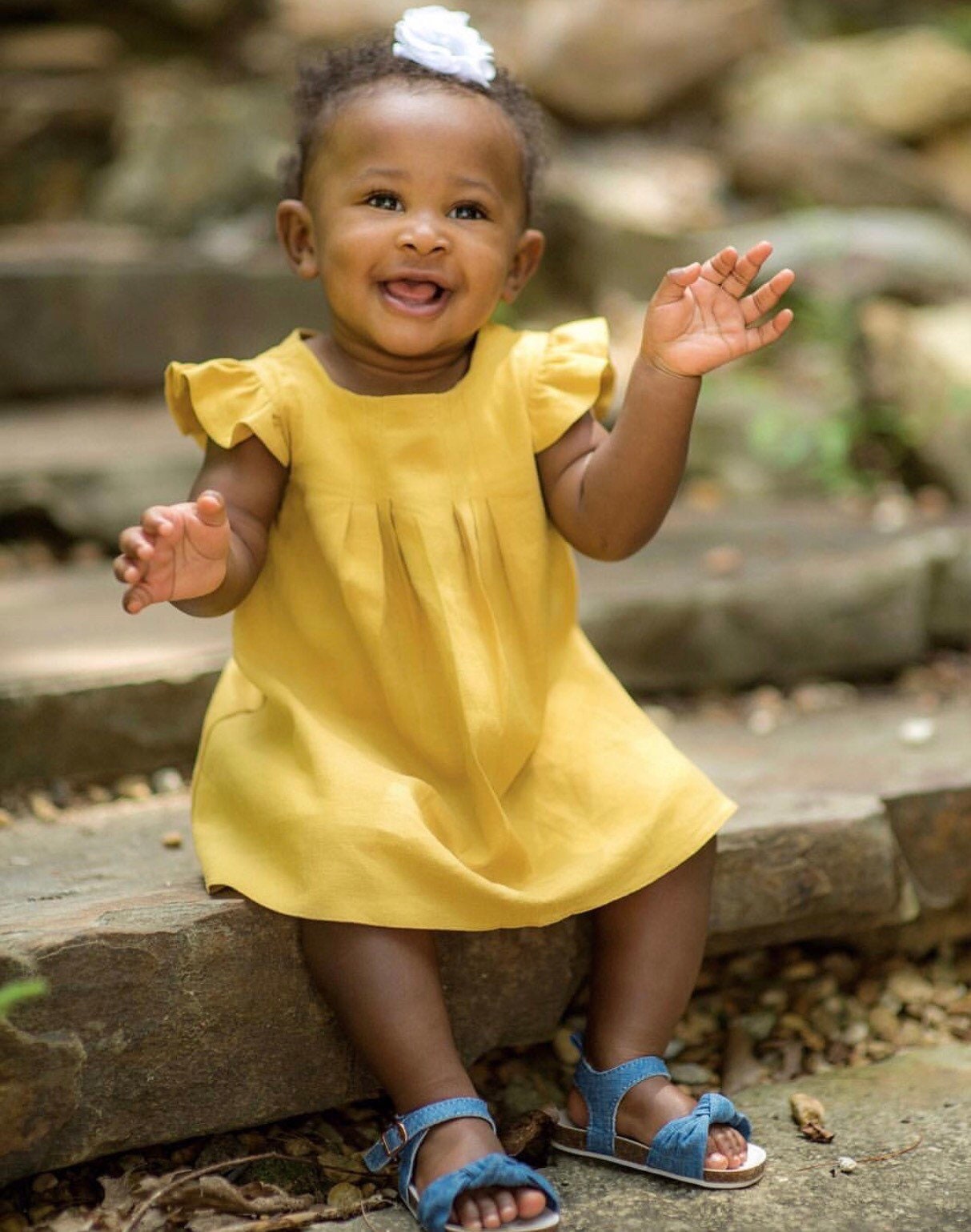 Mustard Yellow Linen Dress Yellow Baby Dress Mustard Yellow Etsy Australia