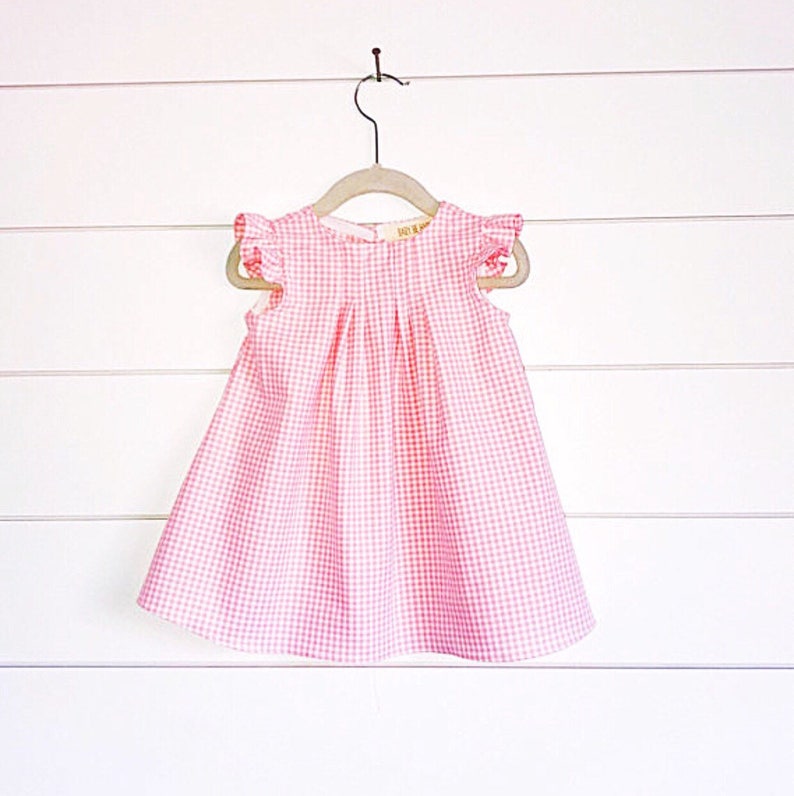 pink gingham dress baby
