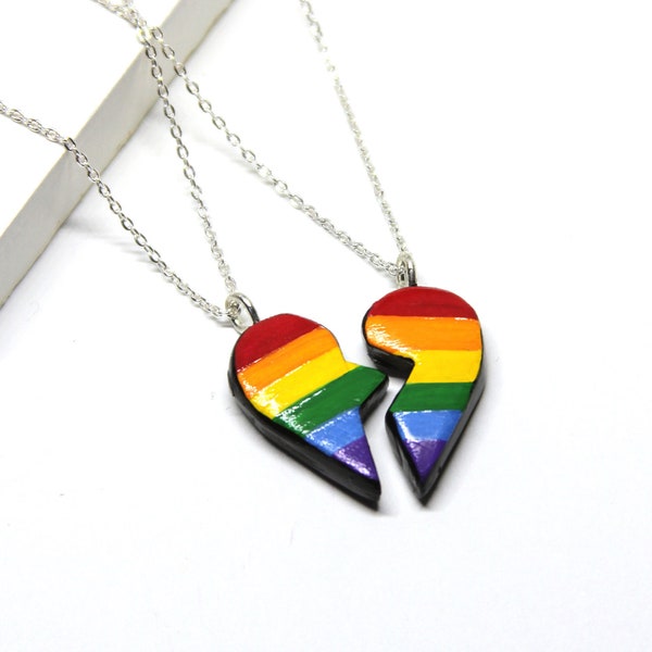 Gay friendship necklace, Pride necklace couple, Couple necklace, LGBT necklace, Gay Trans couples gift