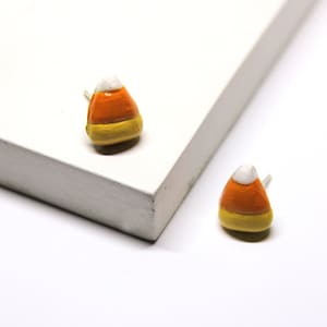 Candy Corn-oorbellen | Halloween-oorbellen schattige stekers, cadeau voor haar