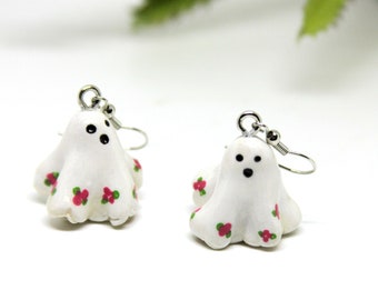 Ghost earrings | Halloween dangles, Spooky season for fall halloween trick or treat costume