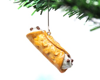 Cannoli Christmas ornament | Italian dessert ornament, Italy food ornament, Italy gifts for Christmas 2023