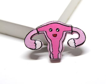 Uterus pin | Feminist Enamel Pin, perfect gift for OBGYN or lesbian