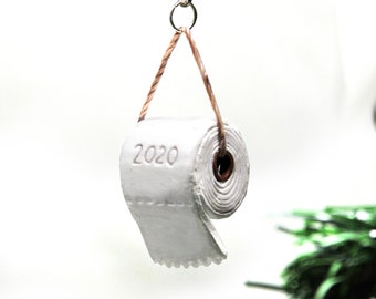 Toilet Paper Ornament 2020 | COVID Quarantine Keepsake | Handmade Pandemic Gift