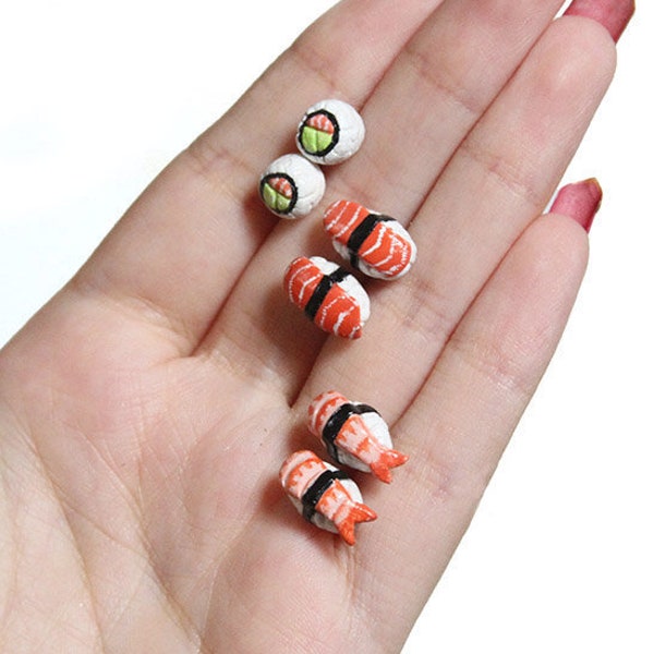 Sushi Earrings | Earring set of 3, Kawaii Japanese food earrings