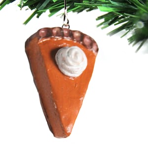 Pumpkin Pie Ornament | Christmas ornament, pumpkin spice slice for thanksgiving dinner, perfect gift for dessert and pie lovers