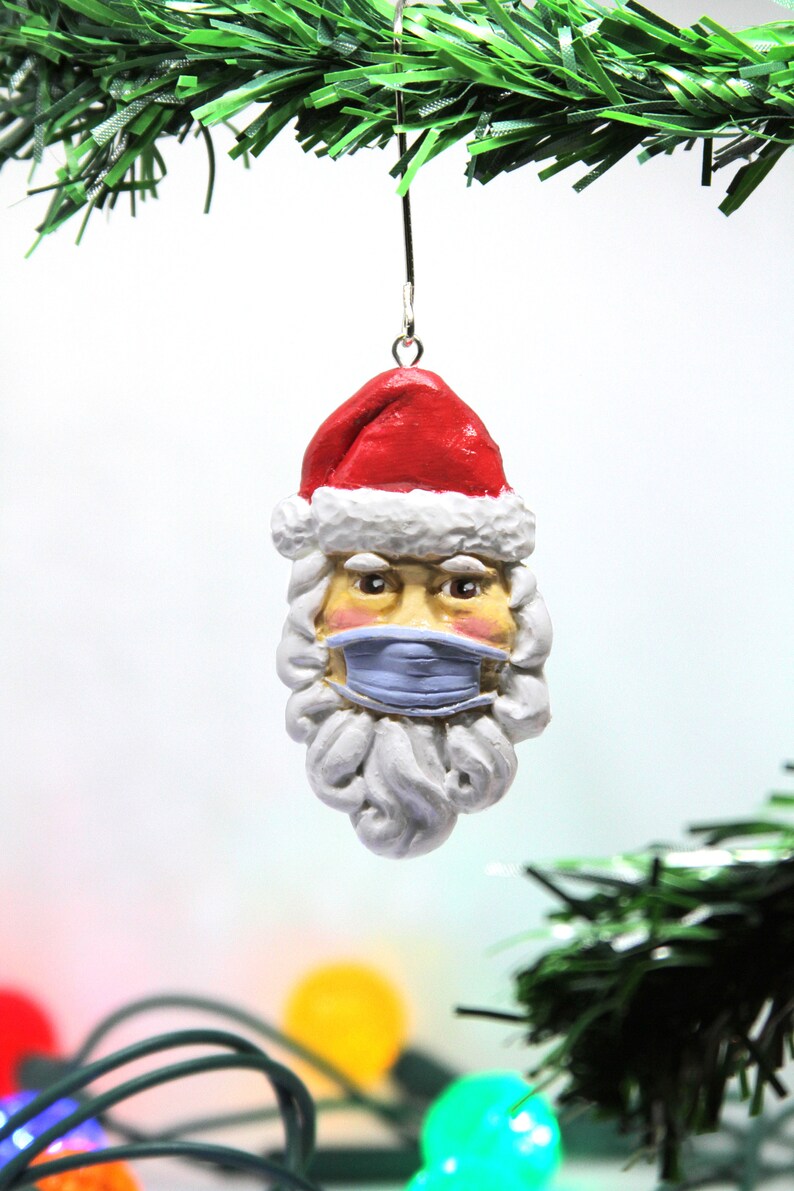Quarantine Ornament Santa Christmas Ornament Commemorate Etsy